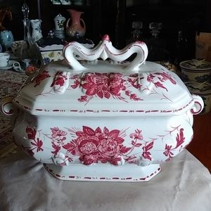 Floral Ceramic Tureen with Lid